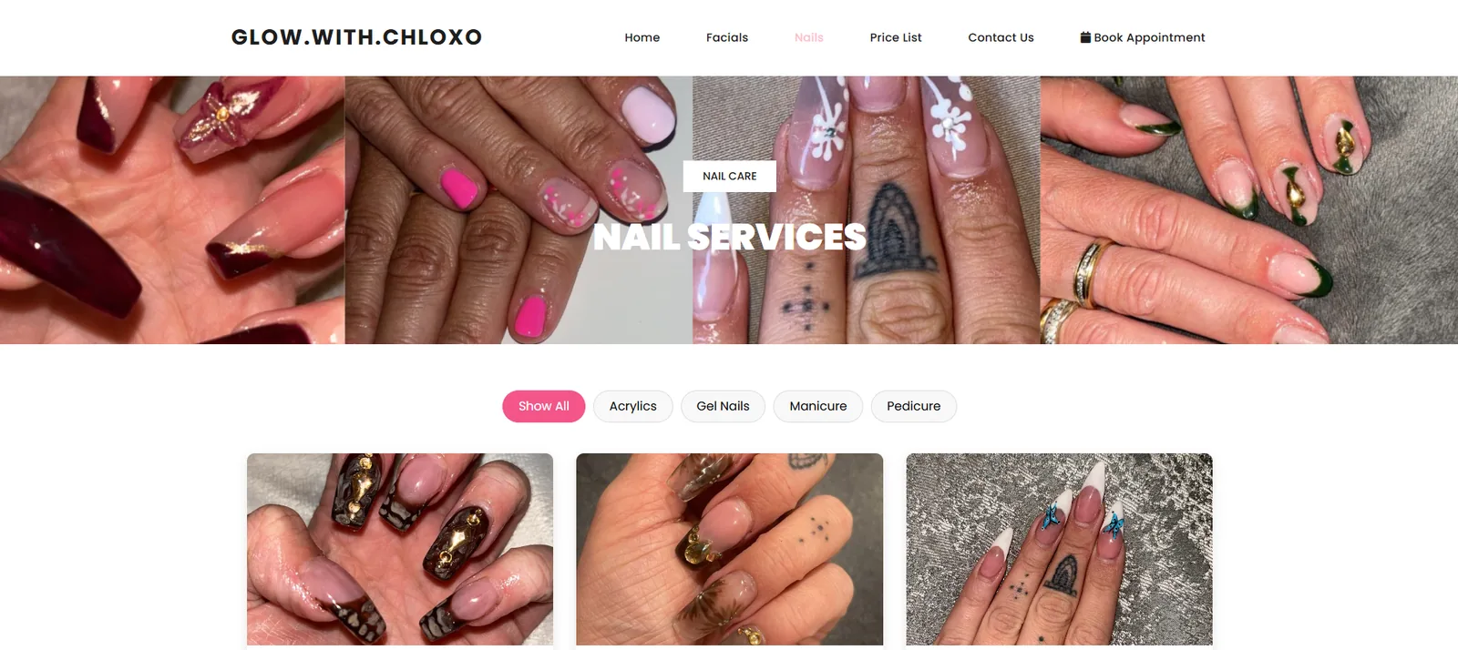 Glow Cosmetics website