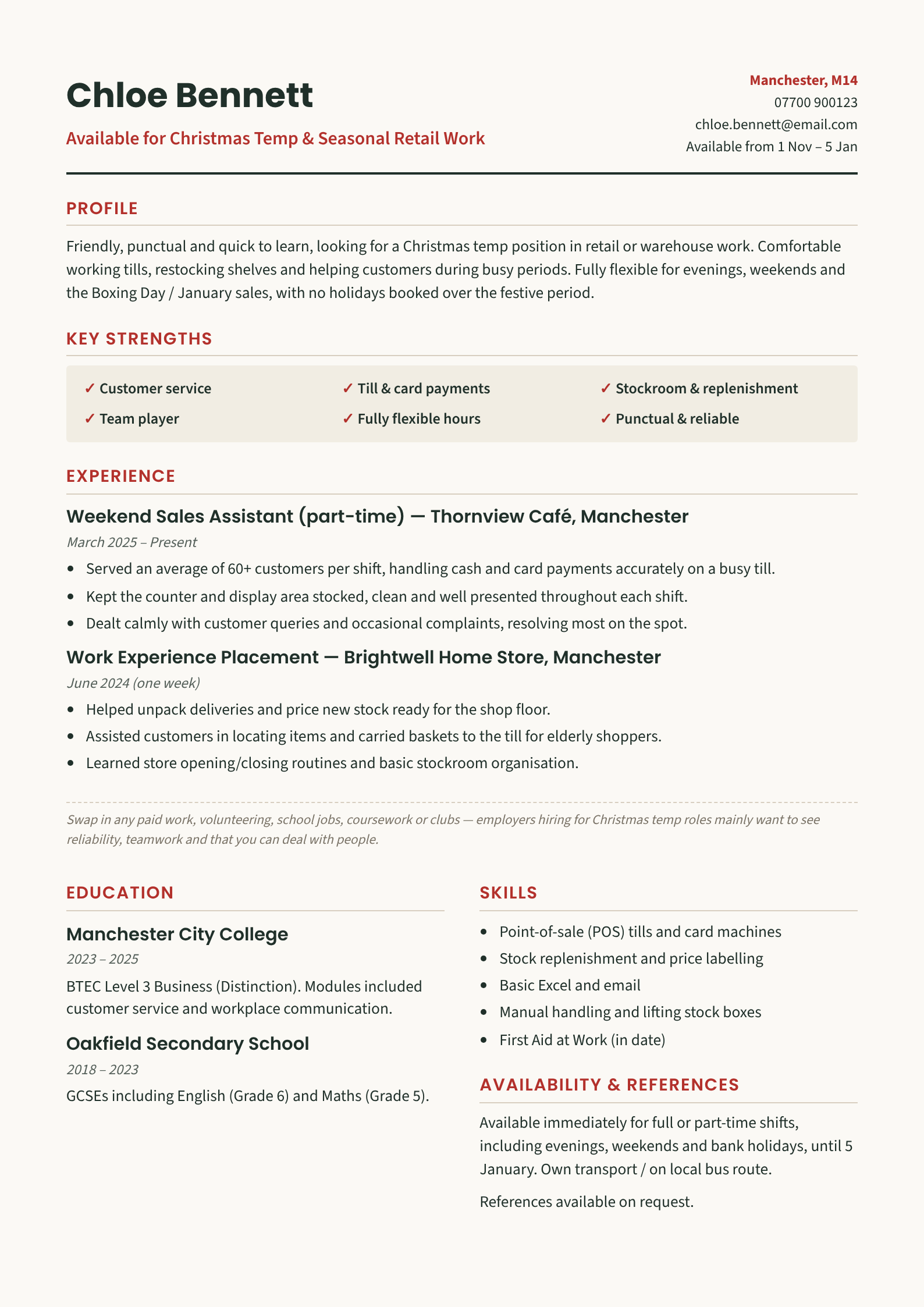 Christmas Temp Retail CV & Cover Letter Template (UK) – Seasonal Job, No Experience, ATS-Friendly, Editable, image 4